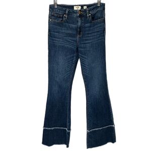 Miss Me High Rise Super Flare Heaven Jeans Frayed Hem Size 28x34